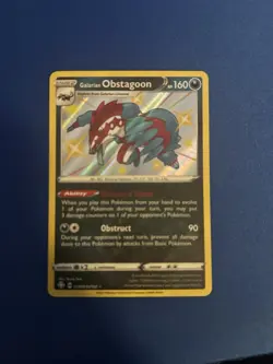 Pokemon Galarian Obstagoon #SV080/SV122 Shiny Holo Rare Shining Fates - Image 1