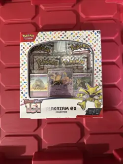 Pokemon TCG Scarlet and Violet - 151 Alakazam ex Collection Box - 4 Packs - Image 1