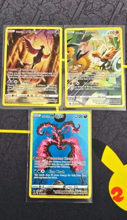 Galarian Articuno Zapdos Moltres Set Legendary Birds Crown Zenith NM Pokemon TCG - Image 1
