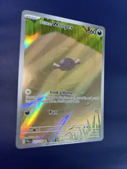 Pokemon TCG Holo Ultra Rare Full Art Paldean Wooper 221/091 Near Mint English - Image 2