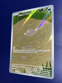 Pokemon TCG Holo Ultra Rare Full Art Paldean Wooper 221/091 Near Mint English - Image 3