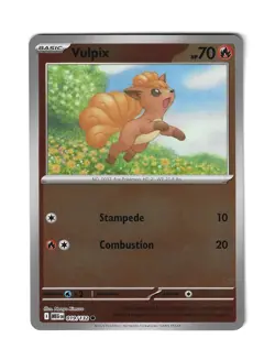 Reverse Holo Vulpix 019/132 Common Mega Evolution Pokemon - Image 1