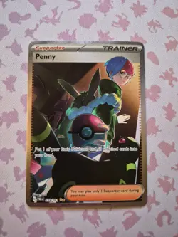Pokemon TCG SV Paldean Fates Penny Special Illustration Rare - Image 1