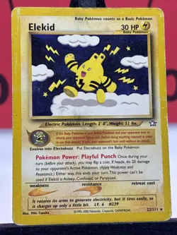 Elekid 22/111 Neo Genesis Unlimited Non Holo Rare Pokemon Card HP - Image 3