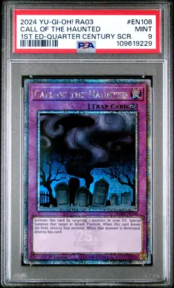 2024 YU-GI-OH! RA03-QUARTER CENTURY BONANZA #EN108 CALL OF THE HAUNTED PSA 9 - Image 1