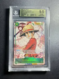 2025 ONE PIECE MONKEY D LUFFY OP13-118 CARRYING ON HIS WILL SEC ALT ART BGS 9,5 - Image 1