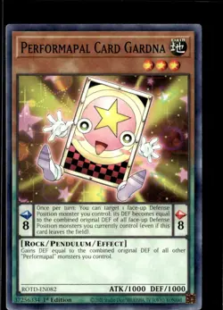 Yu-Gi-Oh! Performapal Card Gardna ROTD-EN082 1st Edition Non Holo - Image 1
