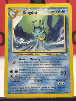 Kingdra 19/64 Non Holo Rare Neo Revelations Pokemon Card HP - Image 3