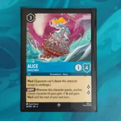 ⚓ Alice - Savvy Sailor ⛵ 161/204 Disney Lorcana TCG Card - Super Rare NM - Image 2