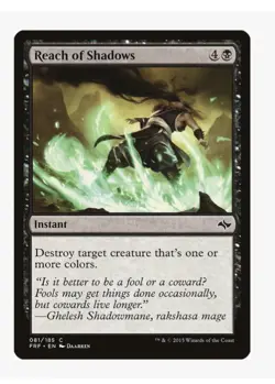 Reach of Shadows #81 Fate Reforged (FRF) Magic Card in Protective Sleeve - Image 1