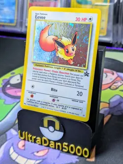 Eevee 11 Black Star Promo WoTC HOLO SWIRL Pokemon Card - Image 2