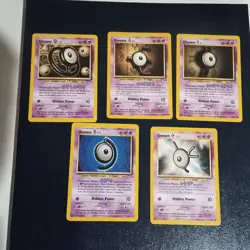 Unown O, E, I, D, K Lot of 5 TCG Cards: Neo Discovery and Neo Revalation - Image 1