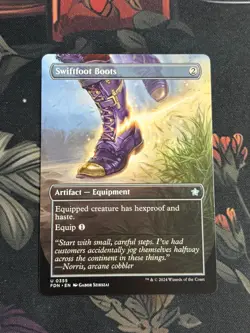 MTGcard bundle-FDN-Swiftfoot boots, Kiora the rising tide, Arahbo the first fang - Image 2