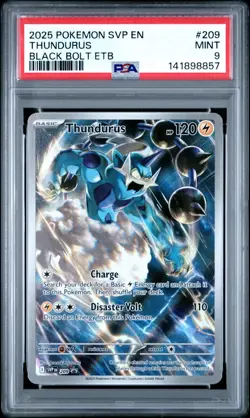 2025 POKEMON SVP EN-SV BLACK STAR PROMO 209 THUNDURUS PSA 9 - Image 1
