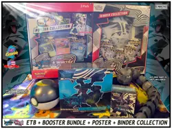 Pokemon TCG BlackBolt WhiteFlare Lot ETB Booster Poster Binder Sealed Collection - Image 1
