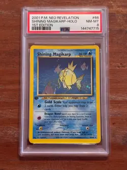 2001 POKEMON NEO REVELATION 1ST EDITION #66 SHINING MAGIKARP HOLO PSA 8 - Image 1
