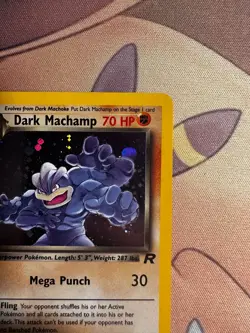Pokemon Dark Machamp Team Rocket 1st Edition Holo Rare 10/82 Swirl Near Mint - Image 3