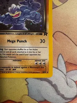 Pokemon Dark Machamp Team Rocket 1st Edition Holo Rare 10/82 Swirl Near Mint - Image 5