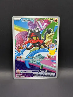 Litten 044 BLACK STAR PROMO HOLO First Partner Illustration Collection Pokemon - Image 2