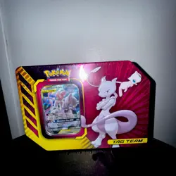 Pokemon 2019 Mewtwo & Mew GX Tag Team Black Tin - Image 1
