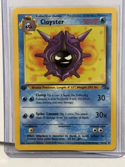 Pokemon TCG Cloyster 32/62 Fossil 1st Edition Uncommon Regular 1999 - Image 1