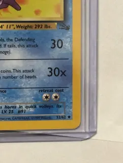 Pokemon TCG Cloyster 32/62 Fossil 1st Edition Uncommon Regular 1999 - Image 5