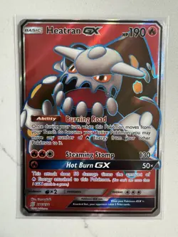 Pokemon Heatran GX Ultra Rare Full Art Holo 216/236 Sm-Unified Minds 190 HP - Image 1