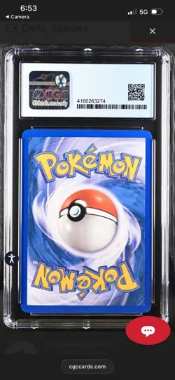 2005 Pokemon EX Delta Species Ditto Squirtle Reverse Holo 40/113 CGC 9 Clean - Image 4