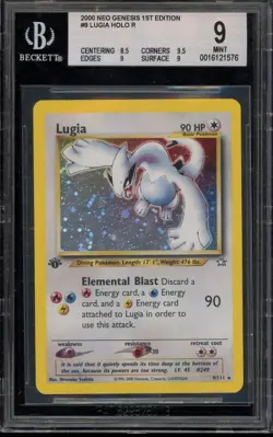 Pokemon Lugia Neo Genesis 1st Edition Holo Rare #9 BGS 9 Mint - Image 1