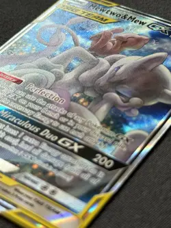 Pokemon TCG Mewtwo & Mew GX SM191 Tag Team Black Star Promo Sun & Moon - Image 3
