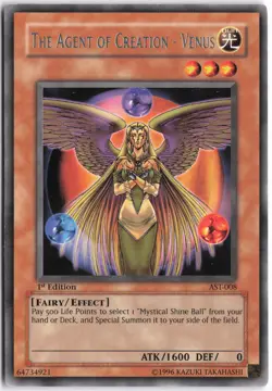 Yugioh - The Agent of Creation - Venus AST-008 1st Edition - Ancient Sanctuary - Image 1