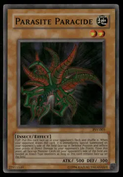 Parasite Paracide PSV-003 Super Rare Pharaoh's Servant Yu-Gi-Oh Lightly Played - Image 1