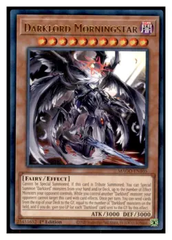 Yu-gi-oh Darklord Morningstar #MAGO-EN105 Rare Maximum Gold LP - Image 1