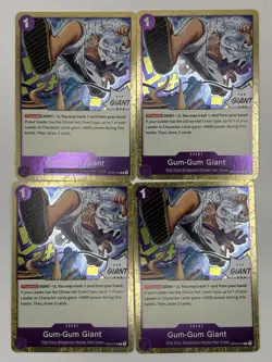 4x Playset Gum-Gum Giant - One Piece OP09-078 Rare - English - Image 1