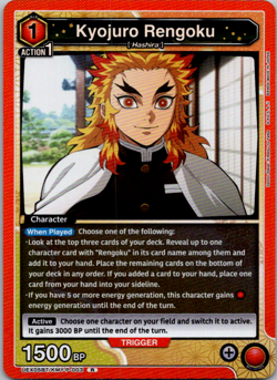 Union Arena Demon Slayer Kyojuro Rengoku #003 P Promo NM Card Trading TCG - Image 1