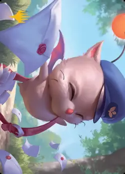 Delivery Moogle (1/53) - Gold Stamped Signature NM (Art Card) [Magic MTG] - Image 1