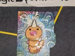 Weedle EV01 of 12 Pokemon Topps Series 3 Die-Cut Embossed Card NM front/LP back - Image 3