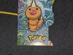 Weedle EV01 of 12 Pokemon Topps Series 3 Die-Cut Embossed Card NM front/LP back - Image 4