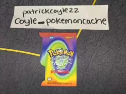 Weedle EV01 of 12 Pokemon Topps Series 3 Die-Cut Embossed Card NM front/LP back - Image 5