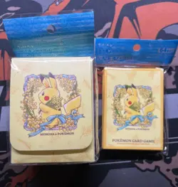 Pokemon Card Game Pikachu Mimosa Deck box and Card Sleeves Set - Image 1