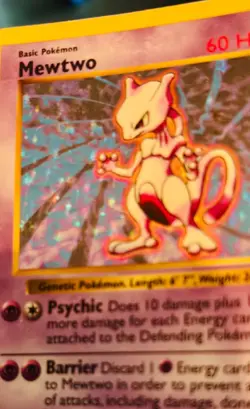 Mewtwo 10/102 Base Set Holo Rare Pokemon Card 1999 WOTC – Vintage – LP - Image 3