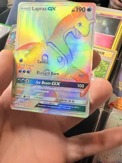 Pokemon TCG Lapras GX Holo Secret Rare Card Sun & Moon Base Set - Image 3