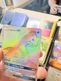 Pokemon TCG Lapras GX Holo Secret Rare Card Sun & Moon Base Set - Image 4
