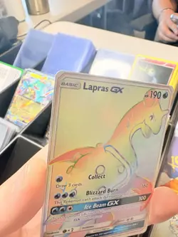 Pokemon TCG Lapras GX Holo Secret Rare Card Sun & Moon Base Set - Image 5