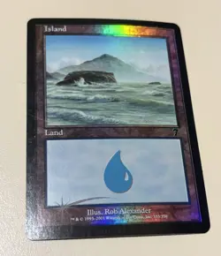 MTG FOIL ISLAND MAGIC THE GATHERING LAND 333/350 ENGLISH CARD - Image 1