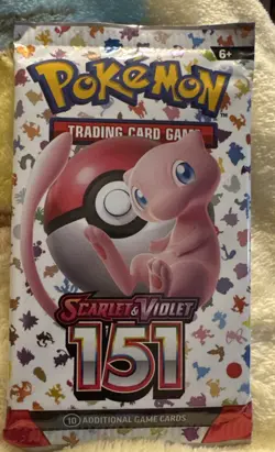 Pokemon TCG Scarlet and Violet 151 x1 Booster Pack Sealed (10 Cards) - Image 1