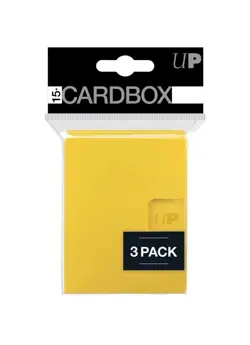 ULTRA PRO PRO 15+ Card Storage Box 3 pack Yellow NEW - Image 1