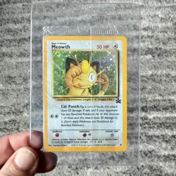 Pokemon TCG Meowth Black Star Promos Holo Card Game Boy SEALED 1999 - Image 1