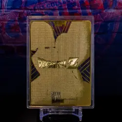 Android 18 Dragon Ball Z Premium MR Serial #/200 Waifu Custom Gold Metal Card - Image 2