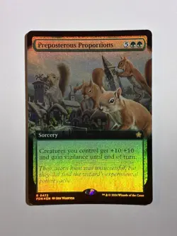 Preposterous Proportions (Extended Art) #472 (Foil) NM Foundations FDN Magic MTG - Image 1